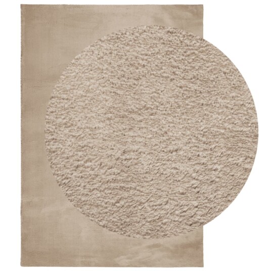Teppe HUARTE kort luv mykt og vaskbart sand 120x170 cm