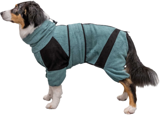 Trixie Badrock og Overall for Hund i Petrol, Størrelse S (38 cm)