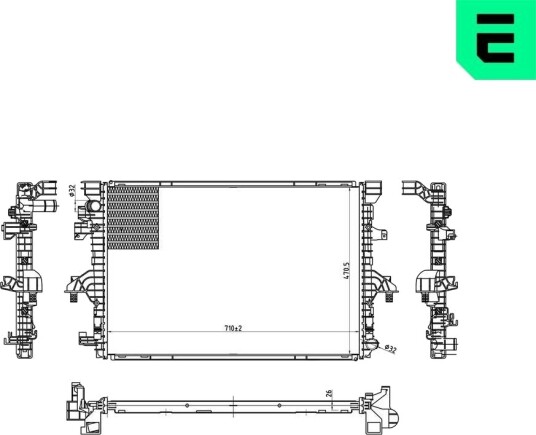 ERA 673118 Radiator motorkjøling