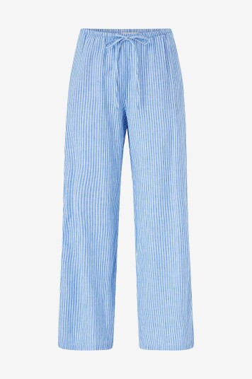 Gina Tricot Bukser Dina Linen Trousers Blå Gina Tricot Bukser Dina Linen Trousers Blå