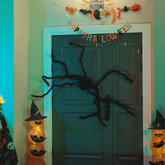 Halloween Edderkopp Dekorasjon 3 pcs Svart 150 cm Halloween Edderkopp Dekorasjon 3 pcs Svart 150 cm
