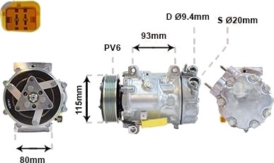 AC-kompressor VAN WEZEL 0901K706
