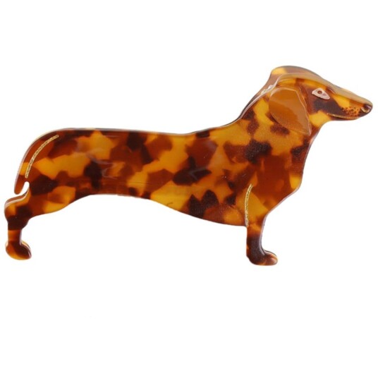 Bow"s by Stær Dachshund Hårspenne Brun Bow"s by Stær Dachshund Hårspenne Brun