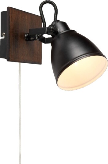 Native Vegglampe  Brun/Sort