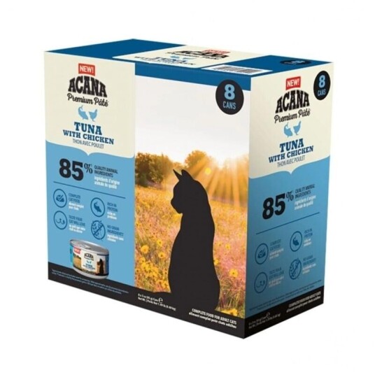 Acana Våtfôr til Katt 8x85g Premium Paté med Tunfisk og Kylling