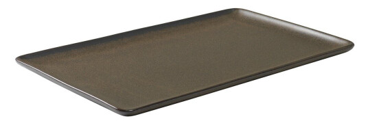 Aida Raw tallerken 31,5x20 cm Metallic brown