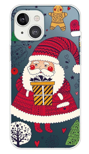 INCOVER iPhone 14 TPU Plast Jul Deksel - Julenissen med Gave