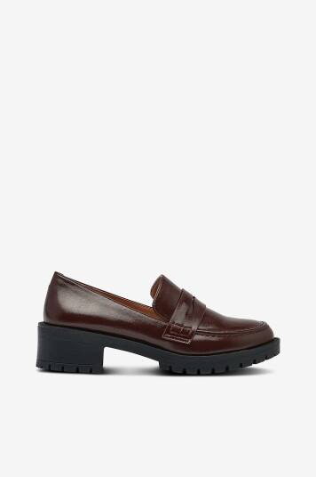 Bianco Loafers Biapearl Simple Penny Loafer Faux Leather Brun