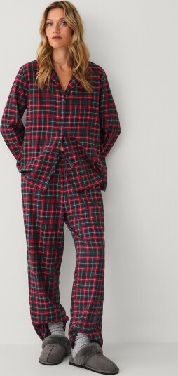Ellos Collection Pysjsett i flanell Rød