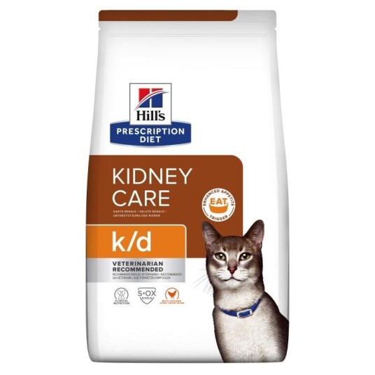 Hill's Prescription Diet K/D Tørrfôr til katt med kylling 1,5 kg - Nyrer & Urinveier
