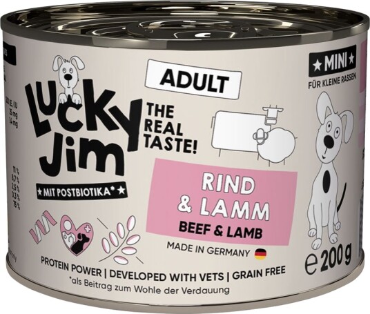 Lucky Jim Våtfôr Adult Mini & Lam Okse 6 X 200 G