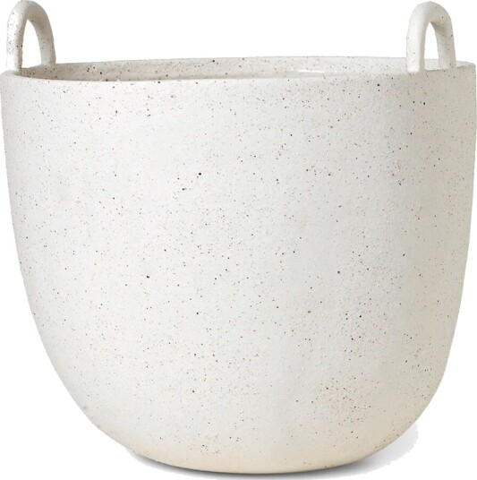 ferm LIVING Speckle krukke Ø30 cm Off white