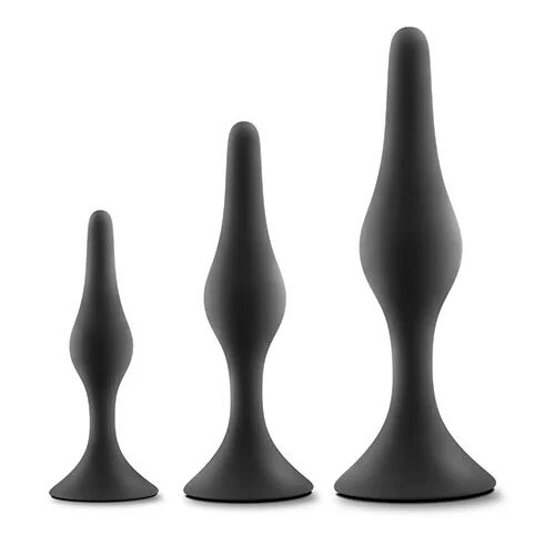 Luxe Nybegynner Buttplugg Sett - Sort Luxe Nybegynner Buttplugg Sett - Sort