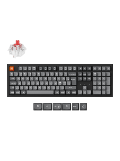 Keychron K10 MAX Trådløst 100% Mekanisk Gamingtastatur med RGB Baklys Nordisk Layout
