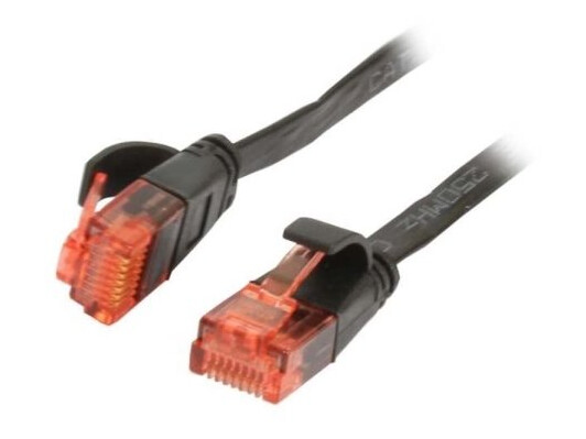 Patchkabel Rj45 Cat6 250Mhz 025M Svart Utpuutp Pvc Flat Synergy 21