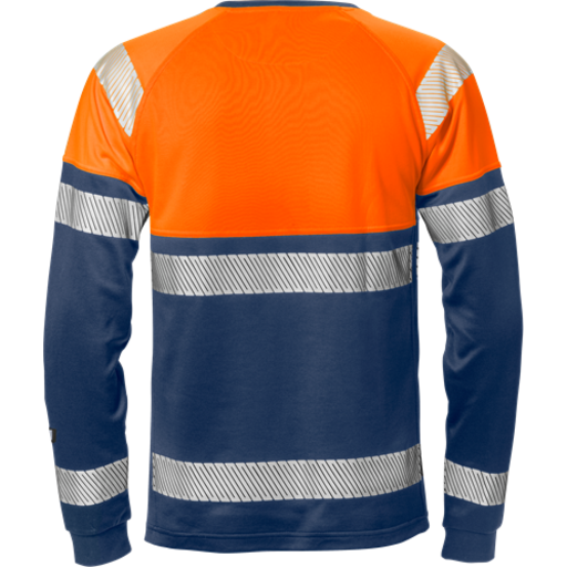 Fristads T-Shirt Lång Ärm 7519 Thv Klass 1 Varselorange/marinblå 3xl