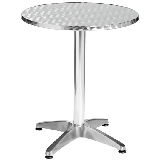 PULSIVA Bord Limona rundt; 60x70 cm ØxH; Bordplate Sølvfarge Ramme Sølvfarge; Rund