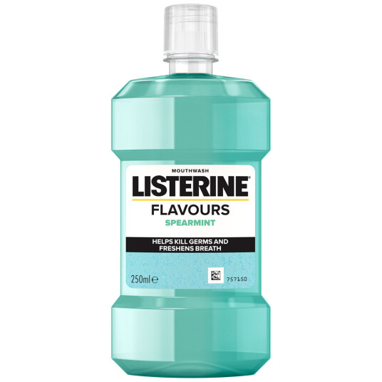 Listerine Munnvann Flaovurs Spearmint 250 ml. Listerine Munnvann Flaovurs Spearmint 250 ml.
