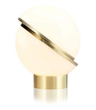 Lee Broom Mini Crescent Bordlampe Opal/Messing Lee Broom Mini Crescent Bordlampe Opal/Messing