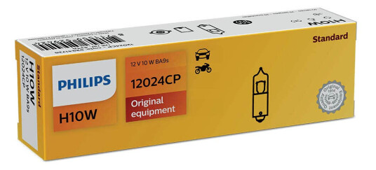 Philips H10w Miniatyr Halogenpære 10 Pakning