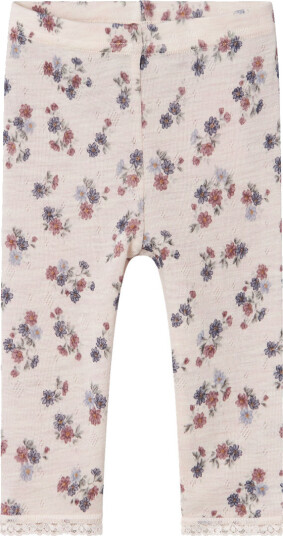 Name It Leggings Ull Noos NbfWang Syrin Ash m. Hullmønst Name It 62 Leggings Ull Rosa