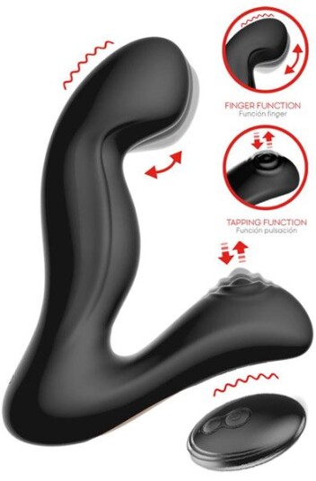 Action Convo Prostate Massager With Tapping & Finger Wiggle Functio