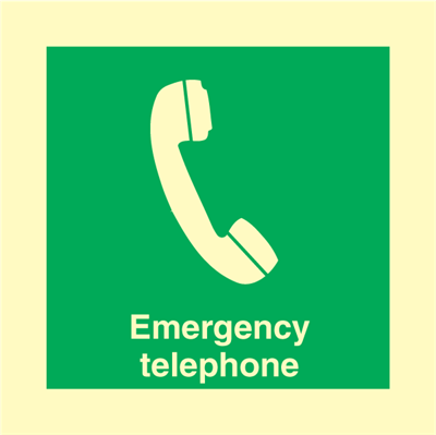 Jo Safety Emergency telephone Photoluminescent Self Adhesive Vinyl PV MM 150 x IMO 103123PVMM Jo Safety Emergency telephone Photoluminescent Self Adhesive Vinyl PV MM 150 x IMO 103123PVMM