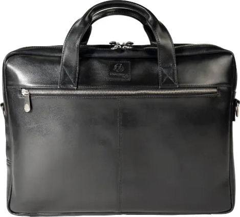 Exacompta Exative Laptopveske I Skinn 2 Størrelse 15.6" 38X27x5 Cm Veskestørrelse 41X30x9.5 Cm Svart Kuskinn
