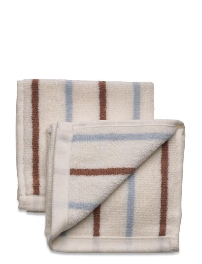 OYOY Living Design Raita Wash Cloth - Pack Of 2 Patterned OYOY Living Design ICE BLUE 30X30CM