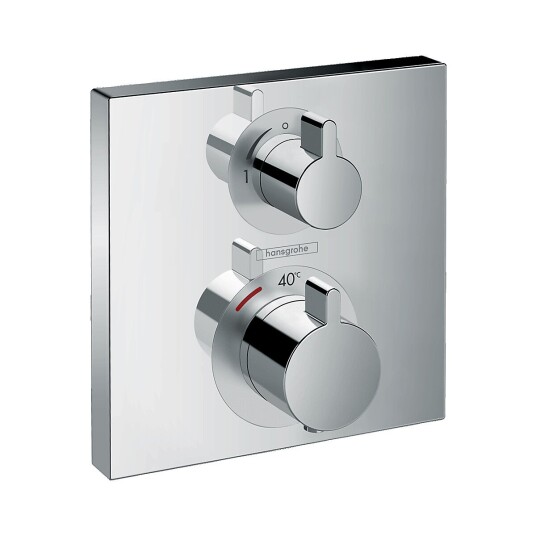 Hansgrohe Ecostat Square Termostat Avsperring, 1 uttak, Krom