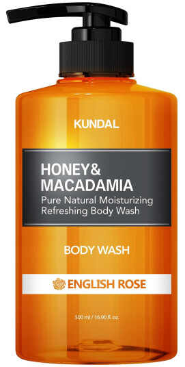 Kundal Honey & Macadamia Pure Body Wash English Rose 500 ml