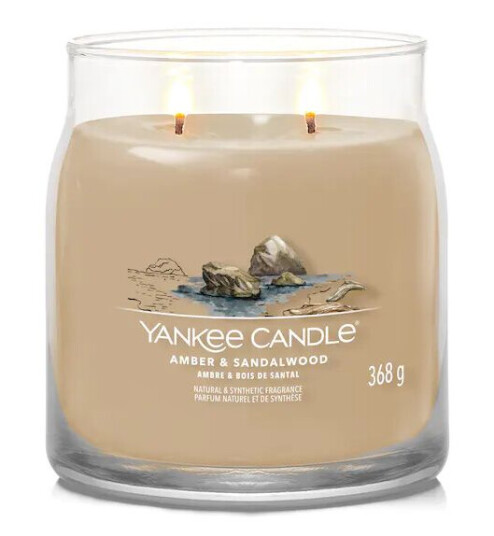 Yankee Candle Signature Medium Amber & Sandalwood 368 g Duftlys