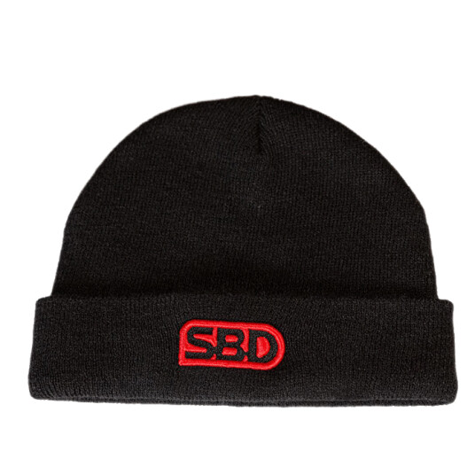 SBD Beanie, Black w/Red Black OS SBD Beanie, Black w/Red Black OS