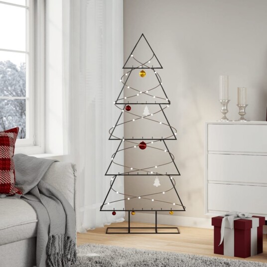 Juletre til dekorasjon metall svart 150 cm