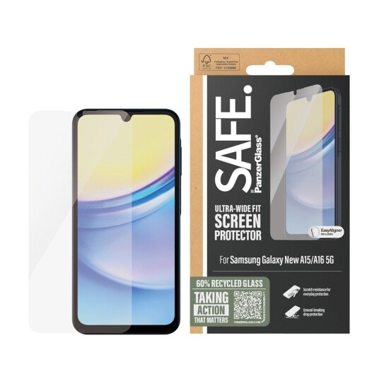 Panzerglass Safe Skjermbeskytter for Samsung Galaxy A16/A16 5G Ultrabred Passning