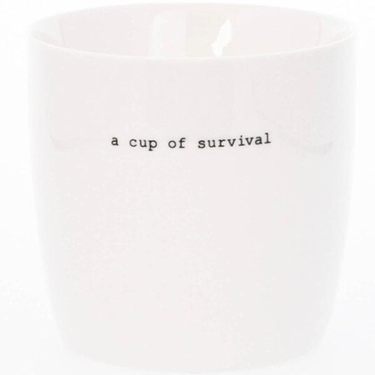 Sögne Home  Krus a cup of survival 30 cl hvit