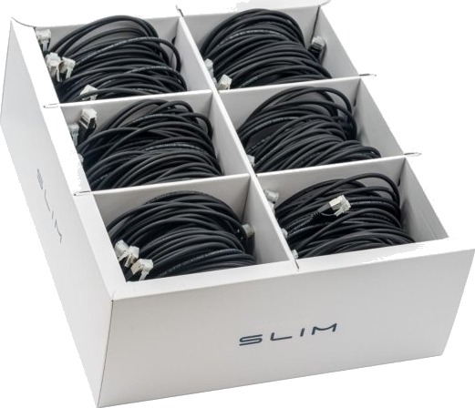 Wirewin Slim Ls K6a 0.5 Bk 90 0,5 M Cat6a U/Ftp Stp Rj 45 Rj 45 Sort