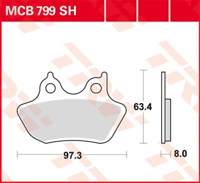 Bremseklosser TRW MCB799SH
