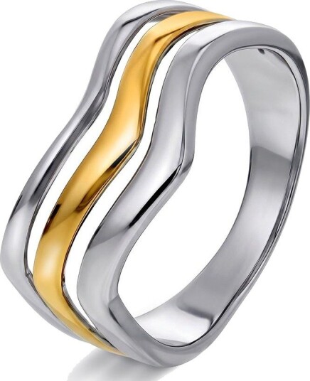 Pan Jewelry Fusion ring i 925 sølv tofarget størrelse Fusion ring i 925 sølv tofarget Str. 54