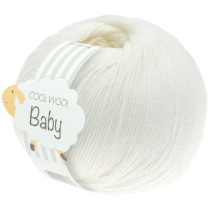 Lana Grossa Cool Wool baby Garn 207 Hvid Lana Grossa Cool Wool baby Garn 207 Hvid