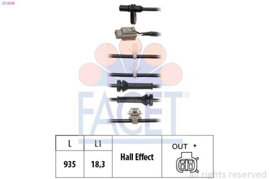 ABS sensor FACET 21.0245 ABS sensor FACET 21.0245