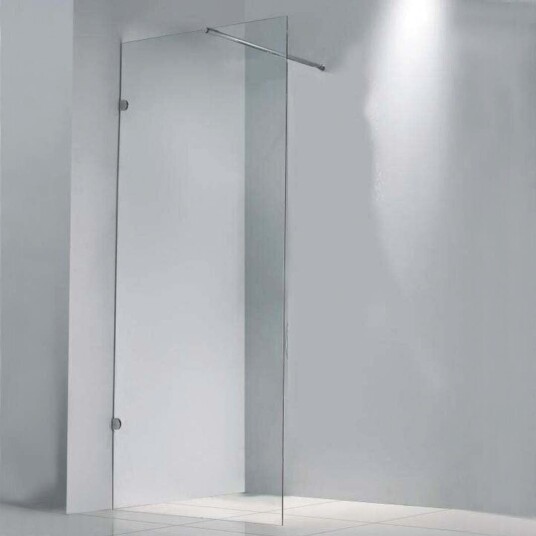 Sanipro Dusjvegg Carmen - Skjermvegg for Hjørne Krom / 90cm Rett
