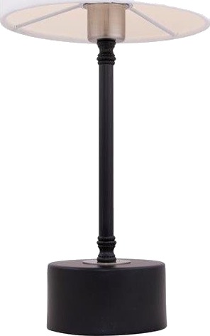 Merida bordlampe 38cm Sort m/Hvit velour skjerm