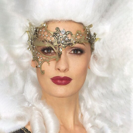 Smiffys Øyemaske Filigree Deluxe i Metall - One-size
