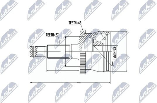 Nty Drivknute drivaksel NTY NPZ CH 009