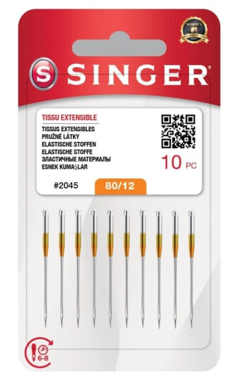 Singer Needle, 2045 Sz12 Blst M/10 Singer Needle, 2045 Sz12 Blst M/10