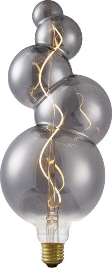 Spl E27 4W XXL Flex Bubble 5 LED pære 100lm 2200K dimbar røykfarget glass filament Dimbar : Dimbar Kulør : Ekstra varm Spl E27 4W XXL Flex Bubble 5 LED pære 100lm 2200K dimbar røykfarget glass filament Dimbar : Dimbar Kulør : Ekstra varm