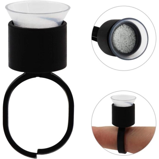 Blekkkopp microblading fingerring 20 stk