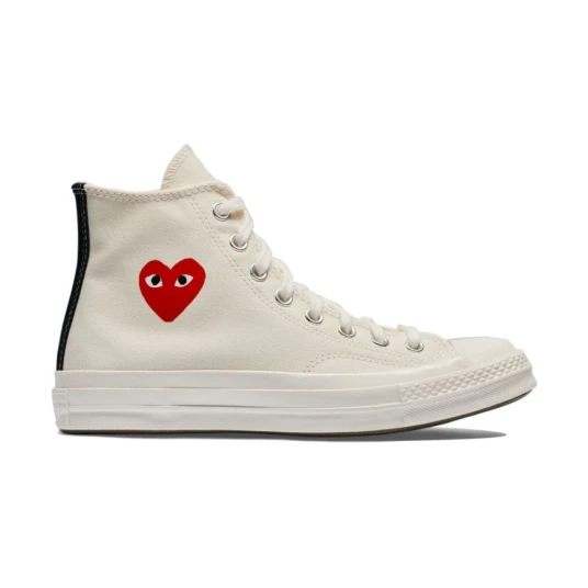 Comme des Garçons Play Herre Sko Hvit 37 EU, Comme des Garçons Play Herre Sko Hvit 37 EU,
