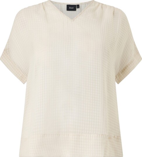 Zizzi Bluse Madeleine S/S Blouse Beige